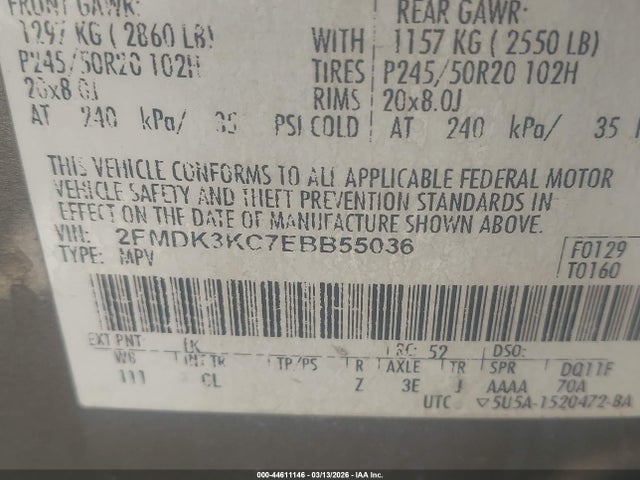 2014 FORD EDGE 2FMDK3KC7EBB55036 Photo 8