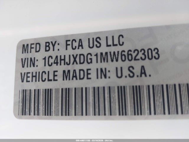 2021 JEEP WRANGLER UNLIMITED 1C4HJXDG1MW662303 Photo 8