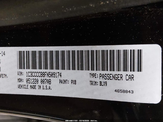 1C3CCCCB8FN509174 Chrysler 200 C