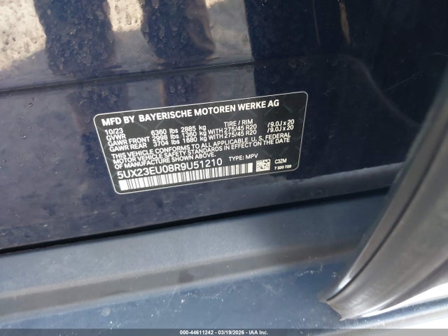 Продаж на аукціоні авто 2024 Bmw X5 Xdrive40i, vin: 5UX23EU08R9U51210, номер лоту: 44611242
