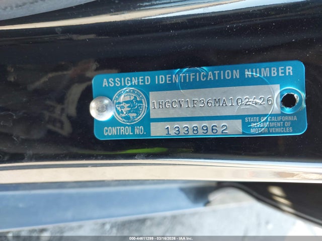 1HGCV1F36MA102426 Honda Accord Sport