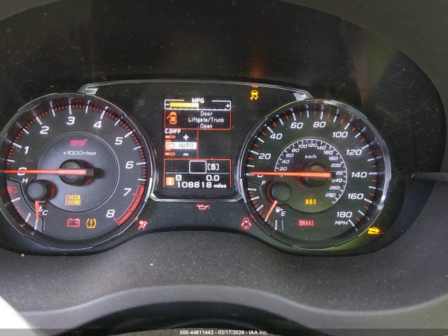 JF1VA2R64K9803226 Subaru Wrx Sti
