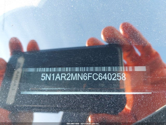 Продаж на аукціоні авто 2015 Nissan Pathfinder Platinum, vin: 5N1AR2MN6FC640258, номер лоту: 44611500