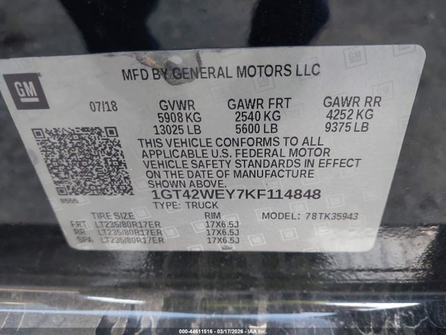 Продаж на аукціоні авто 2019 Gmc Sierra 3500hd Denali, vin: 1GT42WEY7KF114848, номер лоту: 44611516