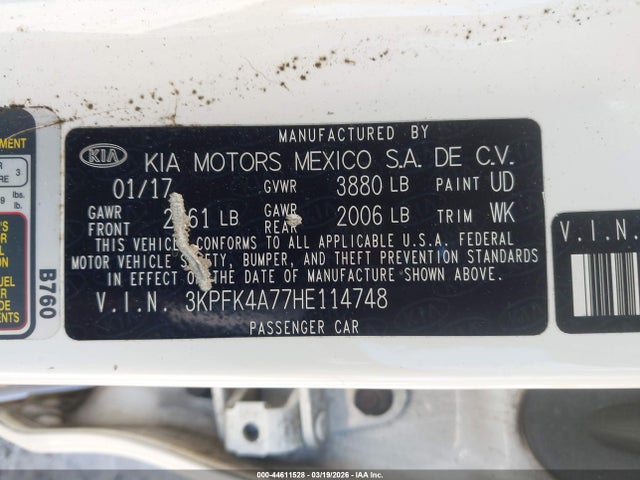 KIA FORTE LX 2017 3KPFK4A77HE114748 Image 9