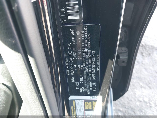 2022 KIA FORTE 3KPF24AD0NE433233 Photo 8