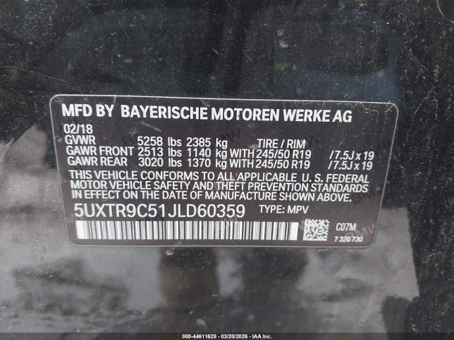 2018 BMW X3 5UXTR9C51JLD60359 Photo 8