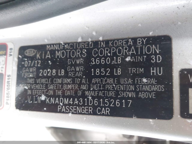 2013 KIA RIO KNADM4A31D6152617 Photo 8