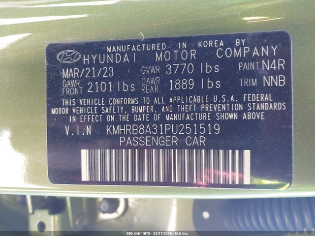 2023 HYUNDAI VENUE KMHRB8A31PU251519 Photo 8