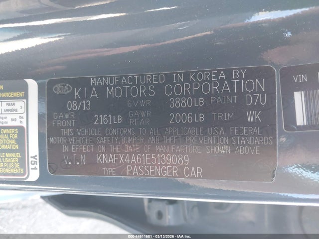 KIA FORTE LX 2014 KNAFX4A61E5139089 Image 9