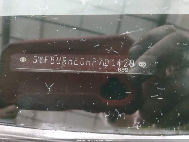Toyota COROLLA SE 2017 5YFBURHE0HP701429 Image 9