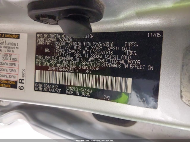 2006 TOYOTA 4RUNNER JTEBT17R468032157 Photo 8