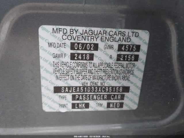2003 JAGUAR X-TYPE SAJEA51D33XC95158 Photo 8