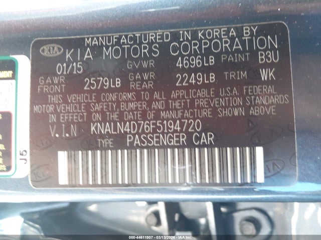 KIA Cadenza Premium 2015 KNALN4D76F5194720 Image 9
