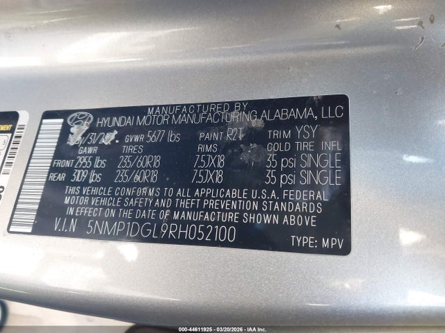 2024 HYUNDAI SANTA FE 5NMP1DGL9RH052100 Photo 8