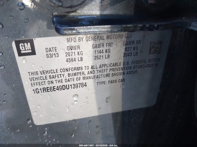 2013 CHEVROLET VOLT 1G1RE6E49DU139784 Photo 8