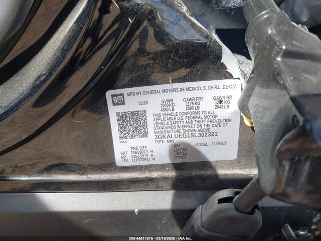 3GKALUEG1SL302321 GMC Terrain Awd Elevation