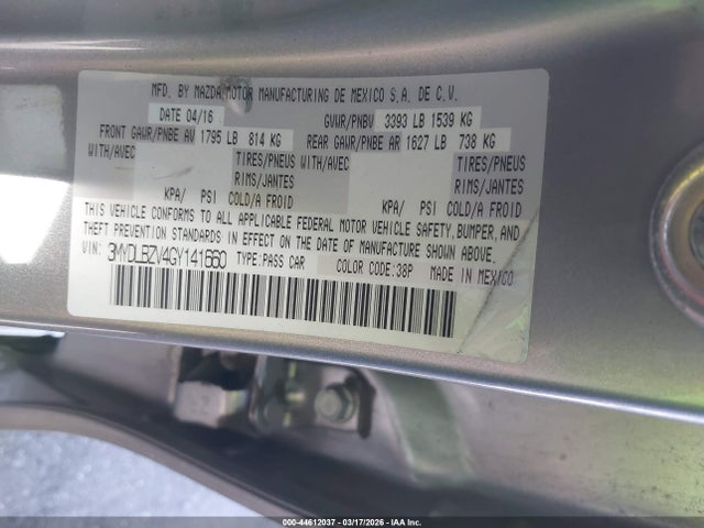 3MYDLBZV4GY141660 Scion IA