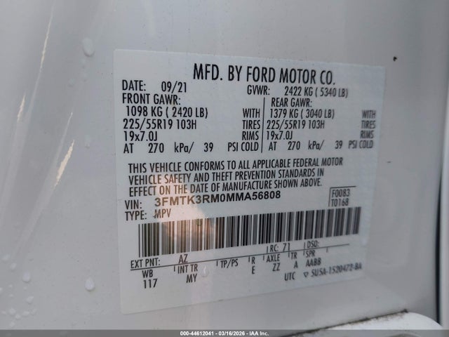 Ford Mustang Mach-e Premium 2021 3FMTK3RM0MMA56808 Image 9