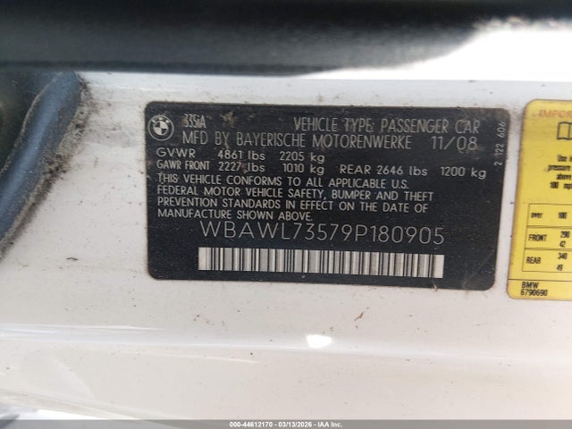 2009 BMW 335I WBAWL73579P180905 Photo 8