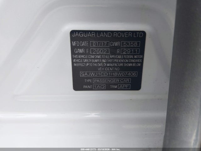 SAJWJ1CD1H8W07406 Jaguar Xj R-sport