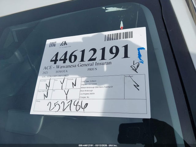 Toyota Prius Le 2021 JTDKAMFU1M3150873 Image 17