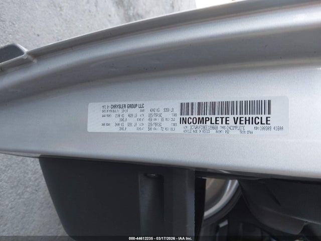 Aukcja sprzedaży 2014 Ram Promaster 3500 Cab, vin: 3C7WRVFD9EE129668, numer aukcji: 44612235