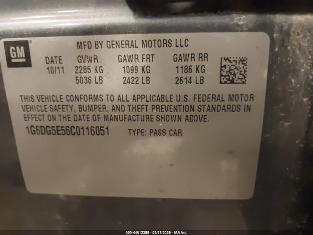 2012 CADILLAC CTS 1G6DG5E56C0116051 Photo 8