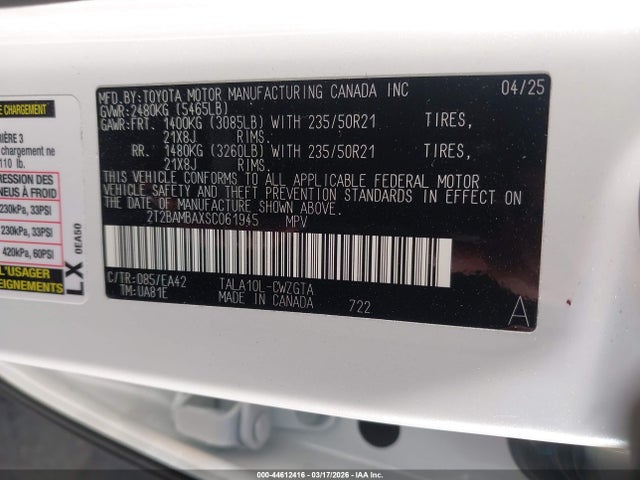 Lexus Rx 350 Premium 2025 2T2BAMBAXSC061945 Image 9