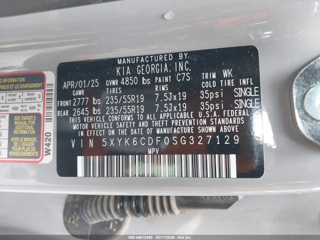 2025 KIA SPORTAGE 5XYK6CDF0SG327129 Photo 8