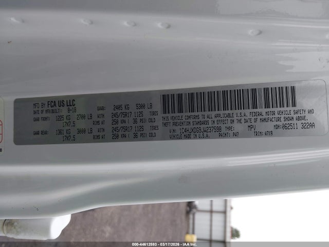 2018 JEEP WRANGLER UNLIMITED 1C4HJXDG9JW237598 Photo 8