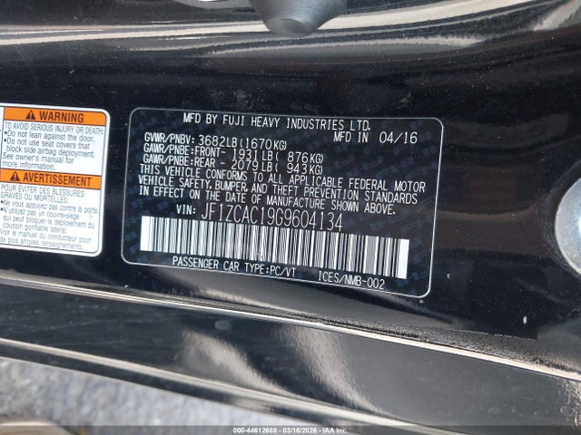 JF1ZCAC19G9604134 Subaru Brz Limited