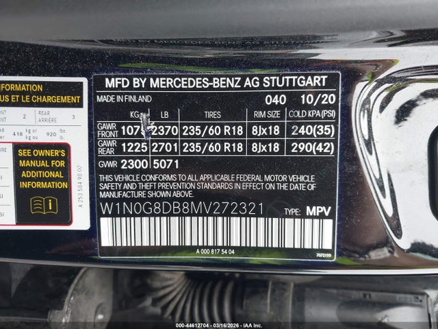 2021 MERCEDES-BENZ GLC 300 W1N0G8DB8MV272321 Photo 8