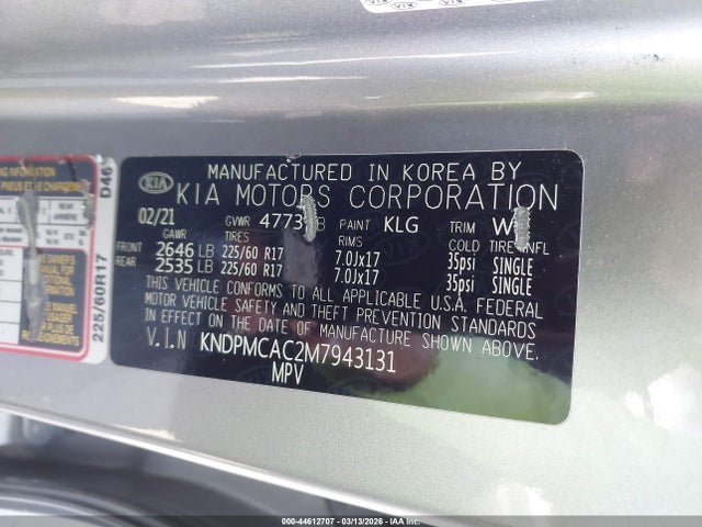 KIA Sportage Lx 2021 KNDPMCAC2M7943131 Image 9