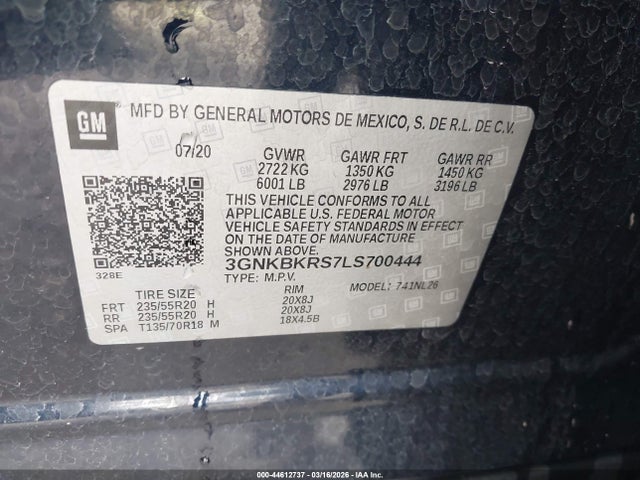 2020 CHEVROLET BLAZER 3GNKBKRS7LS700444 Photo 8