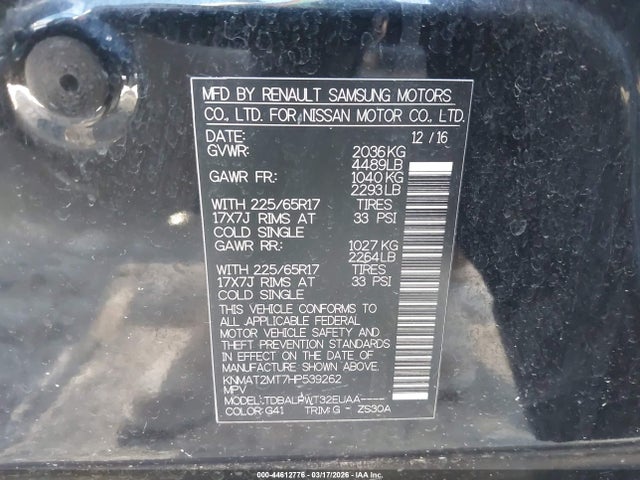 2017 NISSAN ROGUE KNMAT2MT7HP539262 Photo 8