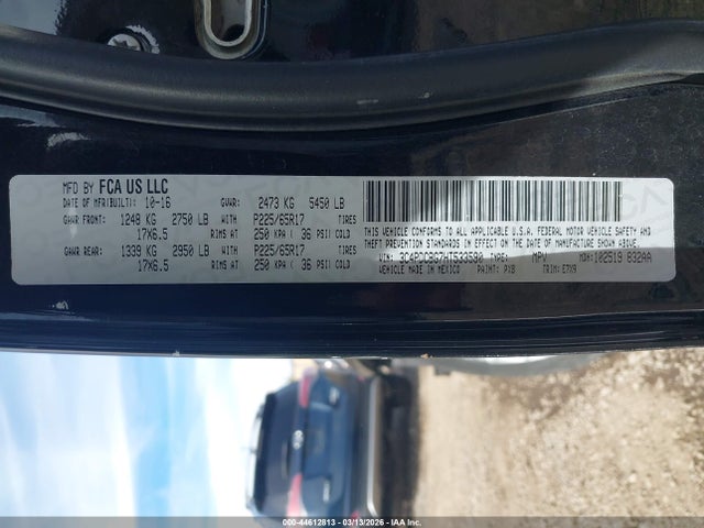 Dodge Journey Sxt 2017 3C4PDCBG7HT533590 Image 9
