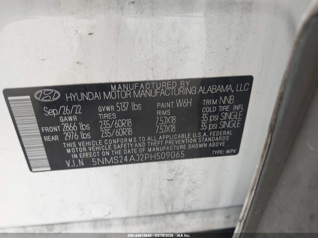 2023 HYUNDAI SANTA FE 5NMS24AJ2PH509065 Photo 8