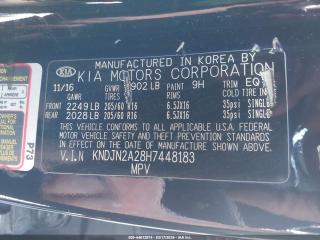 KIA Soul 2017 KNDJN2A28H7448183 Image 9