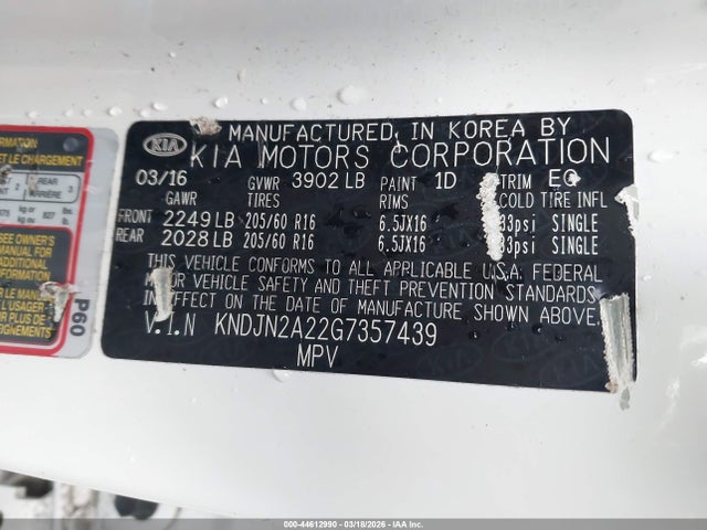KNDJN2A22G7357439 KIA Soul