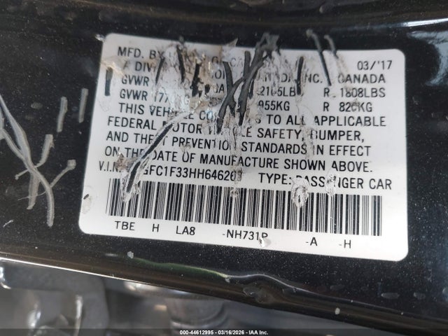 Honda Civic Ex-t 2017 2HGFC1F33HH646263 Image 9