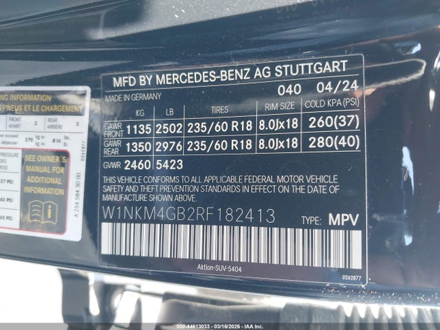 W1NKM4GB2RF182413 Mercedes-Benz Glc 300 Suv
