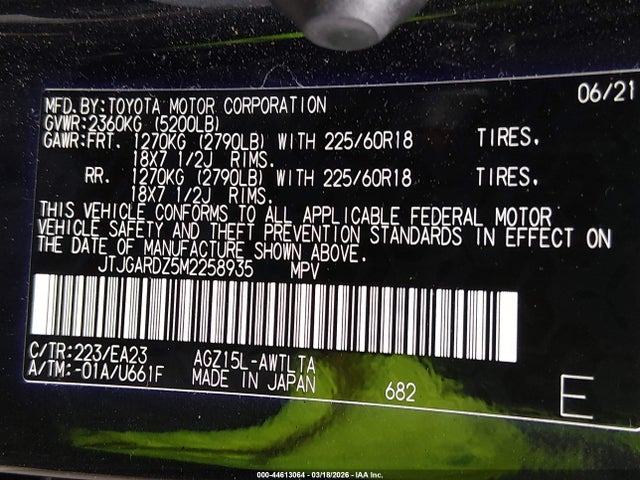 JTJGARDZ5M2258935 Lexus NX 300