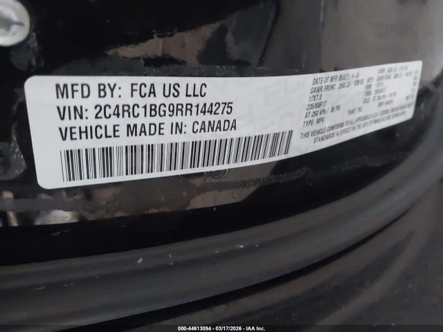 Продаж на аукціоні авто 2024 Chrysler Pacifica Touring L, vin: 2C4RC1BG9RR144275, номер лоту: 44613094