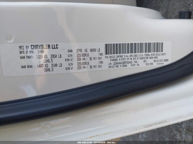 2008 DODGE GRAND CARAVAN 2D8HN44H38R703445 Photo 8