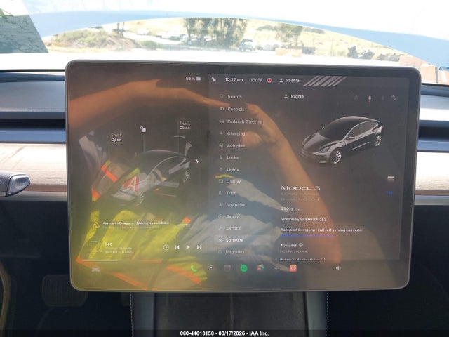 Продаж на аукціоні авто 2021 Tesla Model 3 Long Range Dual Motor All-wheel Drive, vin: 5YJ3E1EB5MF874253, номер лоту: 44613150