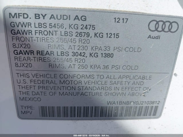 2018 AUDI Q5 WA1BNBFY0J2103812 Photo 8