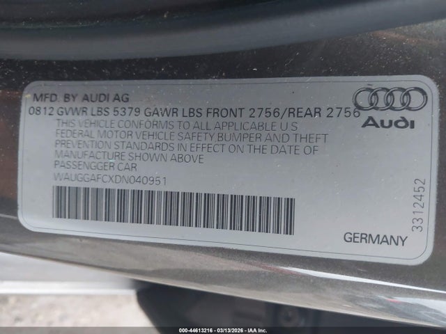 2013 AUDI A6 WAUGGAFCXDN040951 Photo 8