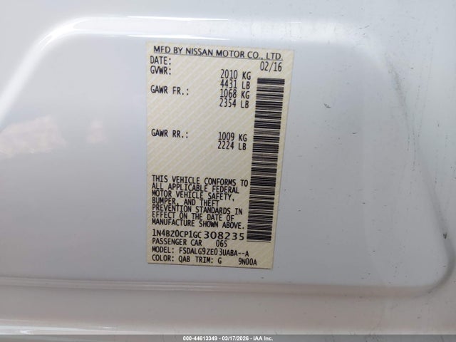 2016 NISSAN LEAF 1N4BZ0CP1GC308235 Photo 8