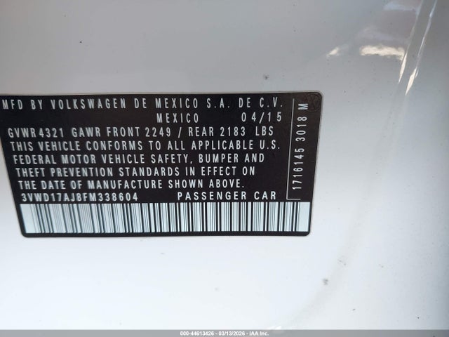 3VWD17AJ8FM338604 Volkswagen Jetta 1.8t Se